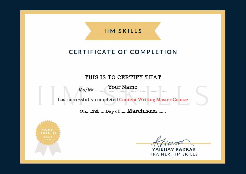 content writing master course