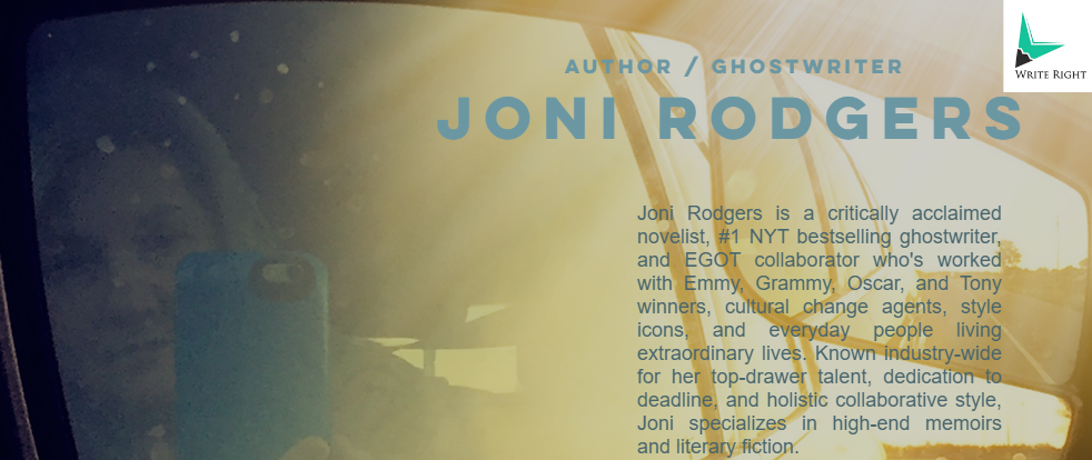 Joni Rodgers ghostwriter for novel 